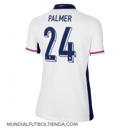 Camiseta Inglaterra Cole Palmer #24 Primera Equipación Replica Eurocopa 2024 para mujer mangas cortas